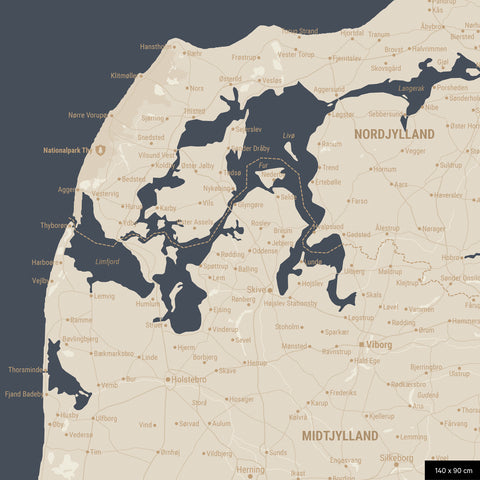 Denmark TRAVEL® Push Pin Map – Hale Navy