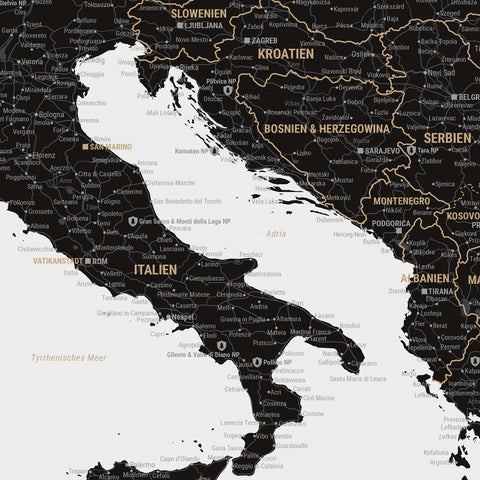 Europa Landkarte Poster in Light Black (Weiß-Schwarz) zeigt einen Ausschnitt von England, Frankreich und Belgien