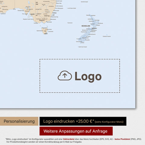 Mappa del mondo magnetica TRAVEL® su lavagna magnetica – Multicolor Atlas