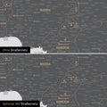 Landkarte von Afrika als Pinn-Leinwand in Light Gray wahlweise mit oder ohne eingedrucktem Straßennetz