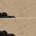 Landkarte von Afrika als Pinn-Leinwand in Sonar Black (Schwarz-Gold) wahlweise mit oder ohne eingedrucktem Straßennetz