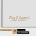 Afrika-Karte als Pinnwand Leinwand in Light Black (Weiss-Schwarz) mit Personalisierung und Eindruck von deinen Namen
