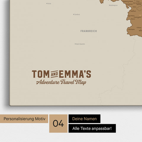 Mappa del Benelux per puntine TRAVEL® – Bronzo