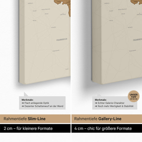 Mappa del Benelux per puntine TRAVEL® – Bronzo