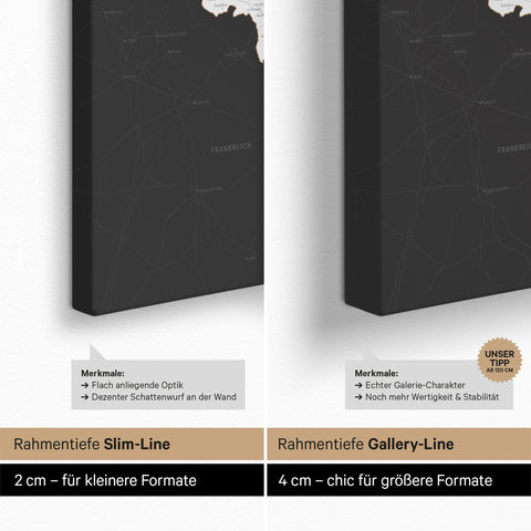 Mappa del Benelux per puntine TRAVEL® – Grigio scuro