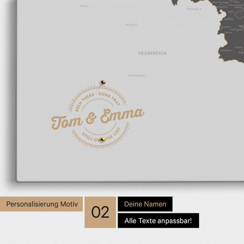 Mappa del Benelux per puntine TRAVEL® – Grigio chiaro