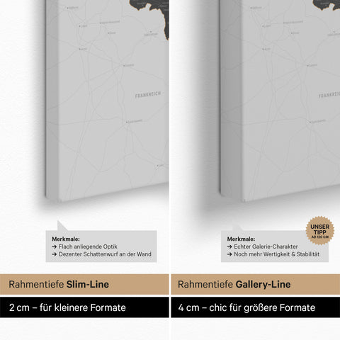 Mappa del Benelux per puntine TRAVEL® – Grigio chiaro