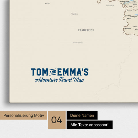Mappa del Benelux per puntine TRAVEL® – Classico multicolore