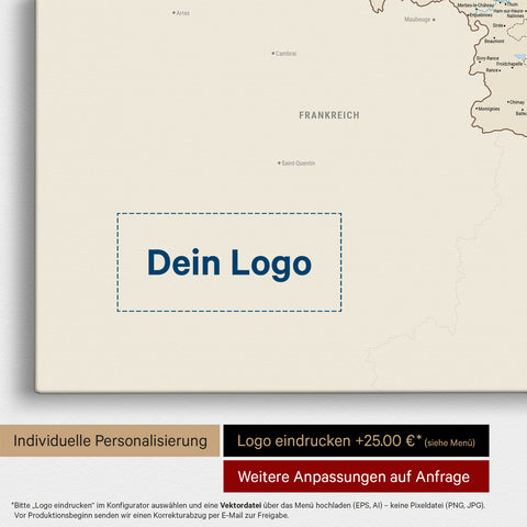 Mappa del Benelux per puntine TRAVEL® – Classico multicolore