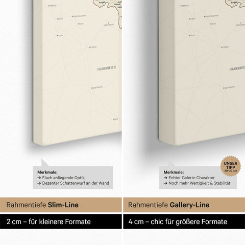 Mappa del Benelux per puntine TRAVEL® – Classico multicolore