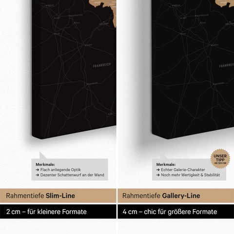 Mappa del Benelux per puntine TRAVEL® – Sonar Black