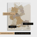 Vielfältige Konfigurationsmöglichkeiten einer DACH-Karte in Multicolor Beige