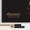 Detaillierte Dänemark-Karte als Pinn-Leinwand in Sonar Black mit Personalisierung als Logo für die gesamte Familie