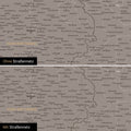 Deutschland-Karte Leinwand in Warmgray (Braun-Grau) wahlweise mit oder ohne Straßennetz