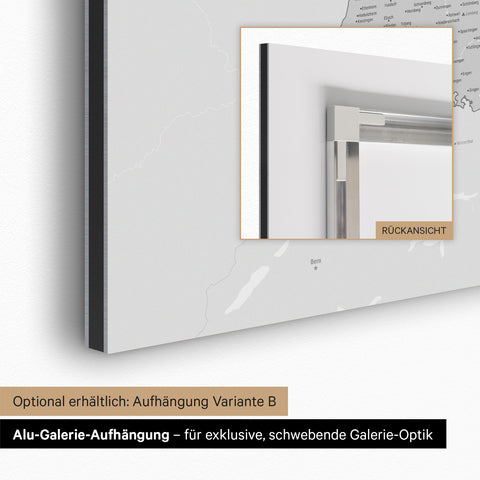 Mappa della Germania TRAVEL® su lavagna magnetica – Multicolore grigio