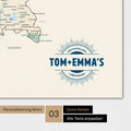 Magnetboard mit Deutschland-Karte in Multicolor Classic mit rundem Logo als Personalisierung
