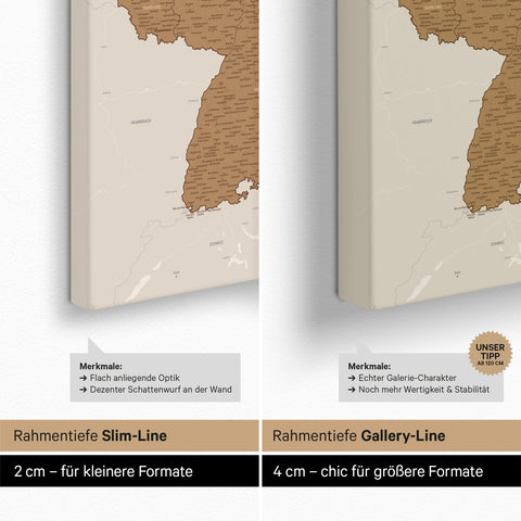 Mappa della Germania per puntine TRAVEL® – Bronzo