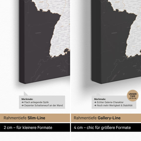 Mappa della Germania per puntine TRAVEL® – Grigio scuro (Grigio scuro)