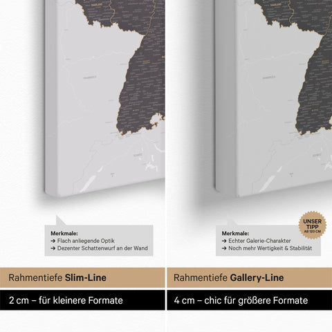 Mappa della Germania per puntine TRAVEL® – Grigio chiaro