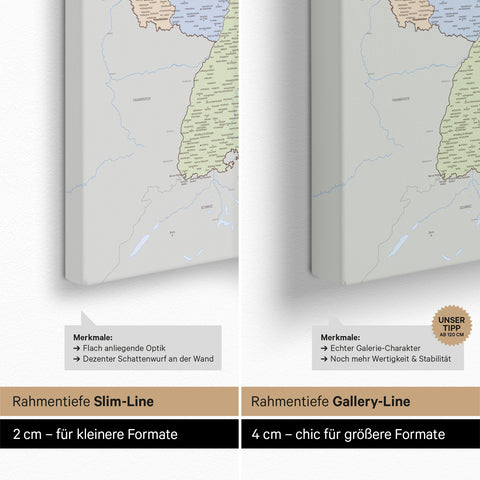 Mappa della Germania per puntine TRAVEL® – Multicolore atlante (Mappa politica)
