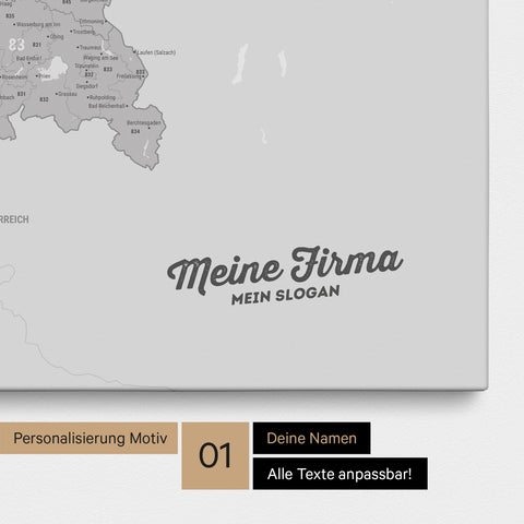 Mappa della Germania PLZ® (codici postali) per puntine – Coolgray