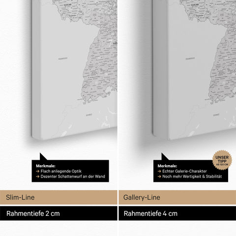 Mappa della Germania PLZ® (codici postali) per puntine – Coolgray