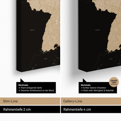 Mappa della Germania PLZ® (codici postali) per puntine – Sonar Black