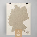 Deutschland-Karte als Poster in Desert Sand zum Pinnen und Markieren von Reisezielen kaufen