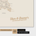 Deutschland-Karte als Poster in Gold mit Personalisierung und Eindruck mit deinem Namen