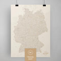 Deutschland-Karte als Poster in Gold zum Pinnen und Markieren von Reisezielen kaufen