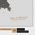Detail einer Deutschland-Karte als Poster in Light Gray mit Pins in Schleswig-Holstein