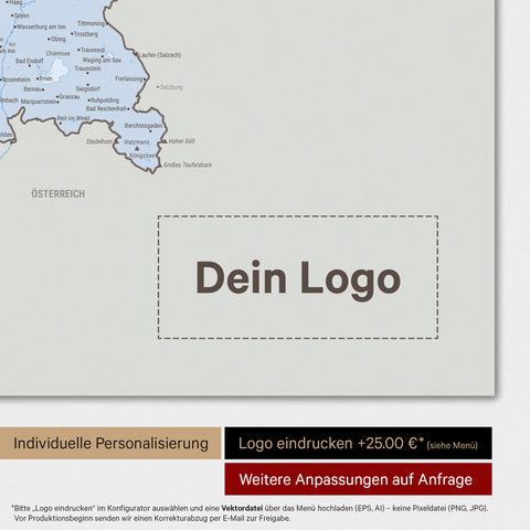 Poster premium con mappa della Germania TRAVEL® – Multicolore atlante
