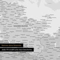 Detail einer Deutschland-Karte als Poster in Multicolor Gray mit Pins in Schleswig-Holstein