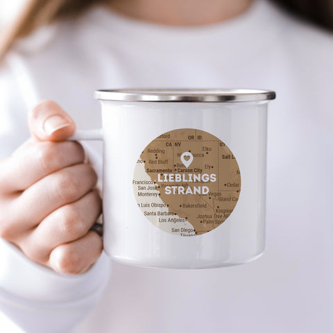Tazza smaltata "Luogo preferito"