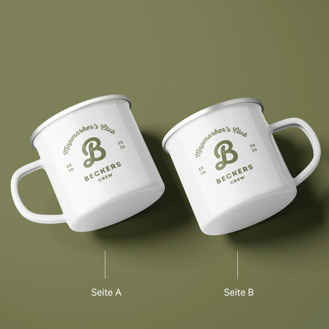 Tazza smaltata "Monogramma"