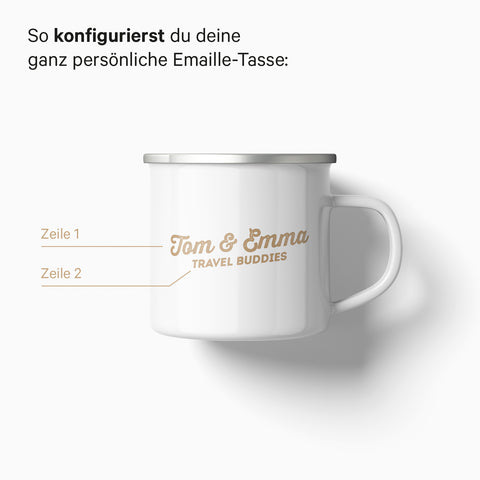 Tazza smaltata "Persone preferite"