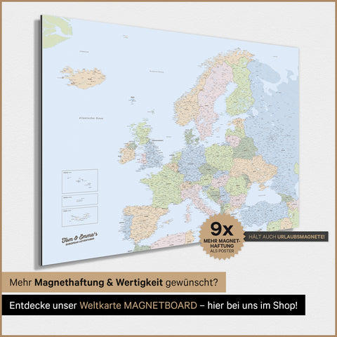 Mappa dell’Europa TRAVEL® poster magnetico – Multicolor Atlas