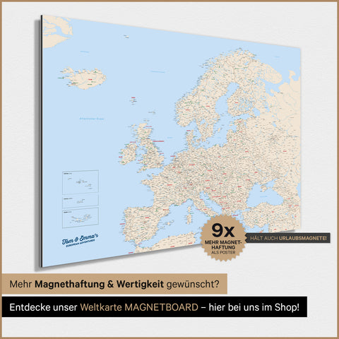 Mappa dell’Europa TRAVEL® poster magnetico – Multicolor Classic