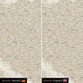 Europa Landkarte Design in Gold wahlweise in deutscher oder englischer Sprache