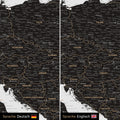 Europa Landkarte Design in Light Black (Weiß-Schwarz) wahlweise in deutscher oder englischer Sprache