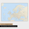 Neutrale Ausführung einer Landkarte von Europa als Poster in der Farbe Multicolor Classic