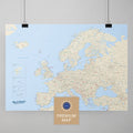 Europa Karte in der Farbe Multicolor Classic in einem modernen, minimalistischem Design als Poster kaufen
