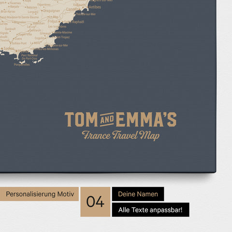 Mappa della Francia per puntine TRAVEL® – Hale Navy