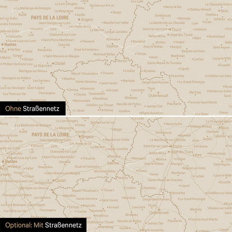 Mappa della Francia per puntine TRAVEL® – Hale Navy
