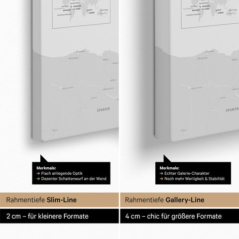 Mappa della Francia per puntine TRAVEL® – Grigio freddo
