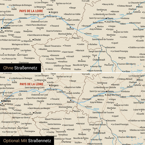 Mappa della Francia per puntine TRAVEL® – Classico multicolore