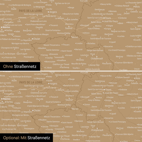 Mappa della Francia per puntine TRAVEL® – Sonar Black