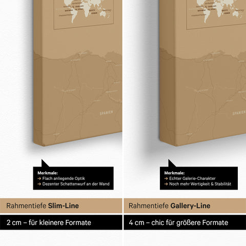 Mappa della Francia per puntine TRAVEL® – Oro tesoro