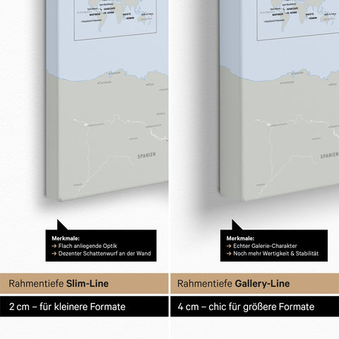 Mappa della Francia per puntine TRAVEL® – Atlante multicolore politica