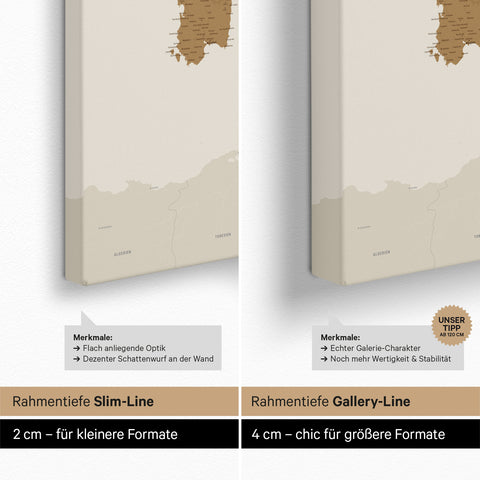 Mappa dell’Italia per puntine TRAVEL® – Bronzo